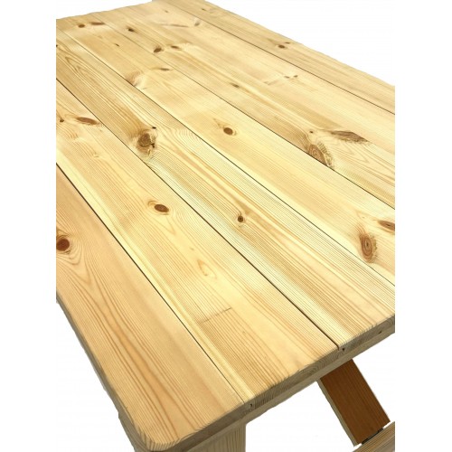 4ft x 2’6” Wooden Trestle Table