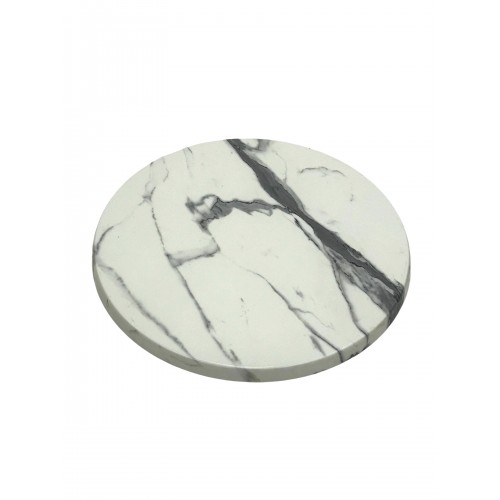 Romeo White Marble Effect Round Table...