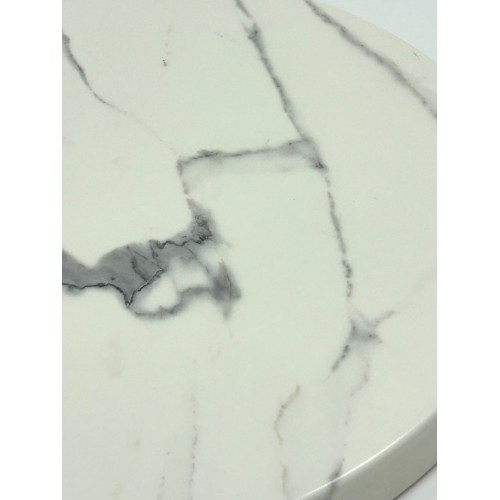 Romeo White Marble Effect Round Table...