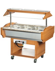 Hot Salad Bar 3xGN1/1 Walnut | Stalwart DA-SHBM3C