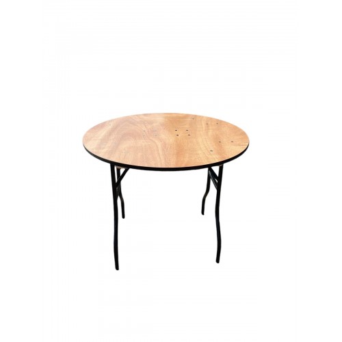 3ft Round Varnished Table