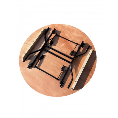 6ft Round Varnished Banquet Folding...