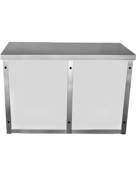 Commercial Wall Cabinet Cupboard Glass Doors Stainless Steel 1000x400x650mm | Stalwart DA-SWCGD100402