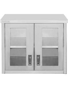 Commercial Wall Cabinet Cupboard Glass Doors Stainless Steel 800x400x650mm | Stalwart DA-SWCGD80402 2