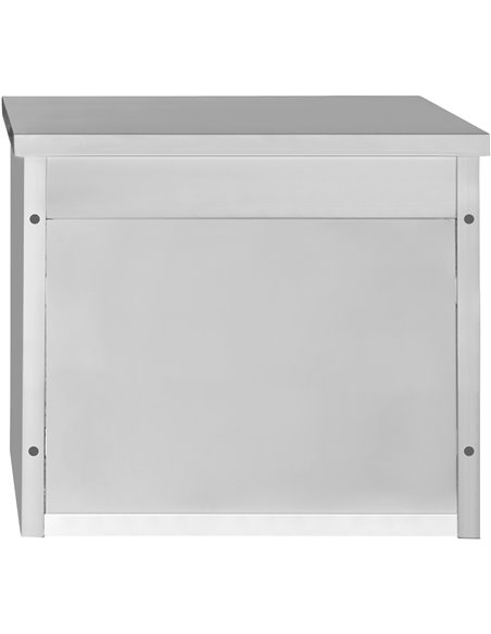 Commercial Wall Cabinet Cupboard Glass Doors Stainless Steel 800x400x650mm | Stalwart DA-SWCGD80402