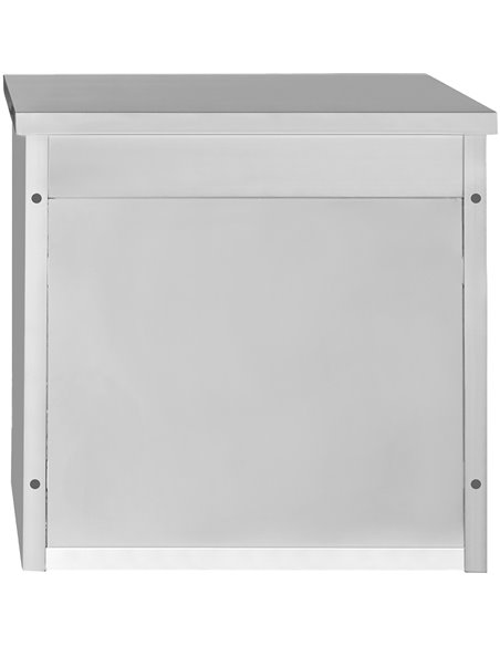 Commercial Wall Cabinet Cupboard Glass Doors Stainless Steel 800x400x800mm | Stalwart DA-SWCGDHH80402