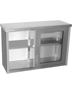 Commercial Wall Cabinet Cupboard Glass Doors Stainless Steel 1200x400x800mm | Stalwart DA-SWCGDHH120402 2