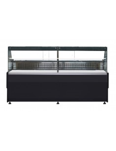 Black Refrigerated Serve Over Deli Counter Front Straight Glass Front 2000x902x1230 mm (LxDxH)