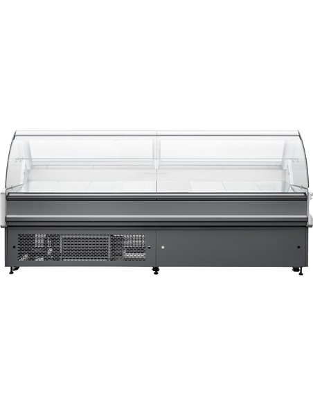 Serve Over Deli Counter Curved Glass Front 2500x850x1200mm | Stalwart DA-KSCP2508RCC