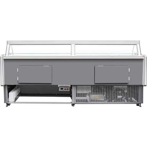 Serve Over Deli Counter Curved Glass Front 2500x850x1200mm | Stalwart DA-KSCP2508RCC
