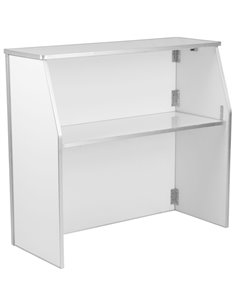 Portable Foldable Bar White Laminate | Stalwart DA-AX232