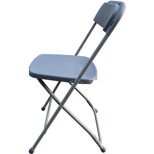 Foldable Chair Steel Gray | Stalwart DA-AX238