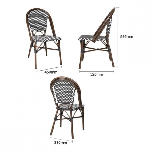 Bolero Parisian Style PE Rattan Chair...
