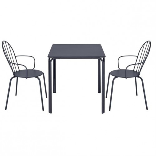 Bolero Adeline Arm Chairs Slate Blue...