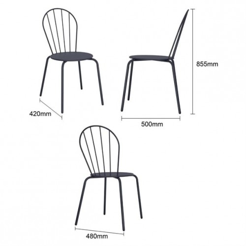 Bolero Adeline Side Chairs Slate Blue...