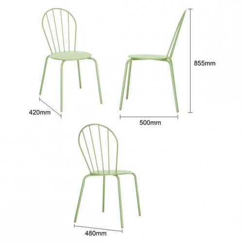 Bolero Adeline Side Chair Light Green...
