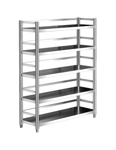 Commercial Shelving Unit 5 Shelves Stainless Steel 1000x350x1810mm | Stalwart DA-GEW12