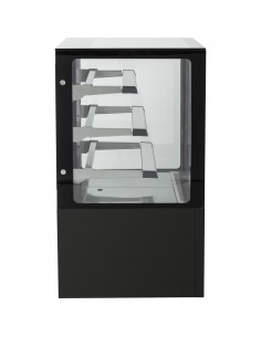 Cake counter Straight front 1000x730x1300mm 3 shelves Black base LED | Stalwart DA-GN1000R3BLACK 2