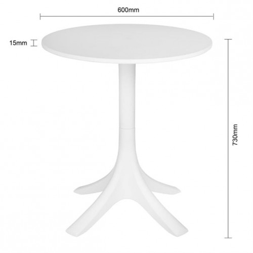 Bolero Mateo 600mm Round Café Table -...