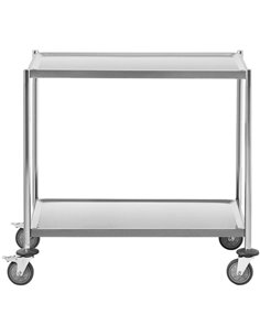 Commercial Stainless Steel Trolley 2 Tier 100kg Max Load 750x405x810mm | Stalwart DA-19213