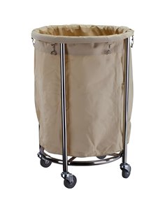 Round Linen Trolley 530x530x810mm | Stalwart DA-19066