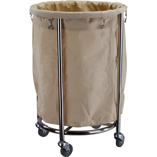 Round Linen Trolley 530x530x810mm | Stalwart DA-19066