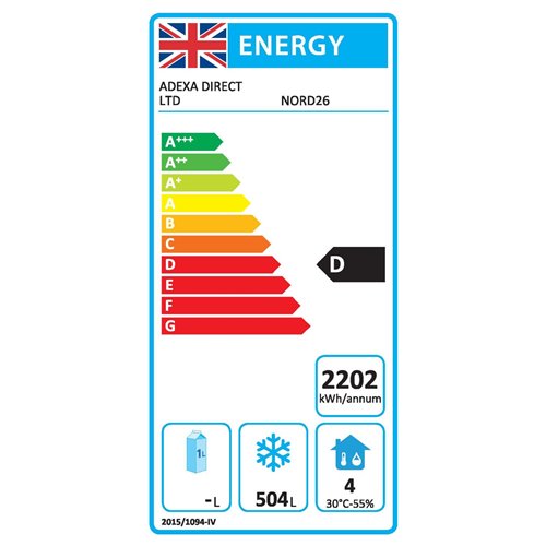Commercial Upright Freezer 600L Single Door Stainless Steel Cabinet 655x855x2090mm | Stalwart DA-NORD26