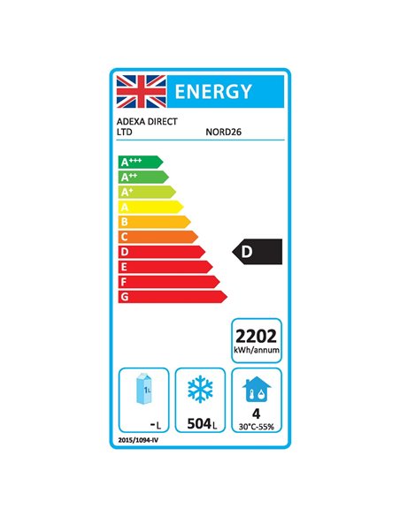 Commercial Upright Freezer 600L Single Door Stainless Steel Cabinet 655x855x2090mm | Stalwart DA-NORD26
