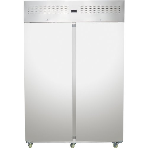 Commercial Upright Refrigerator 1400L Double Door Stainless Steel Cabinet 1380x855x2090mm | Stalwart DA-NORD28