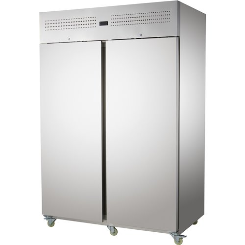 Commercial Upright Refrigerator 1400L Double Door Stainless Steel Cabinet 1380x855x2090mm | Stalwart DA-NORD28