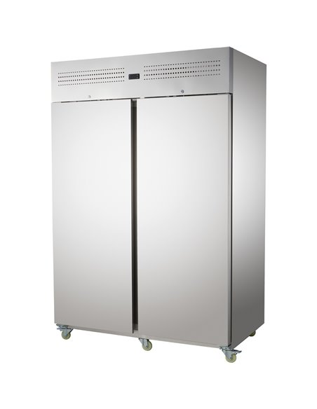 Commercial Upright Freezer 1400L Double Door Stainless Steel Cabinet 1380x855x2090mm | Stalwart DA-NORD32
