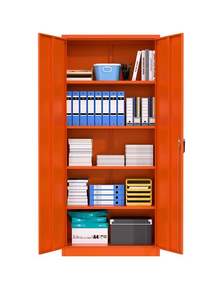 Professional Orange Steel Cabinet 2 Doors 800x400x1800mm | Stalwart DA-SART606