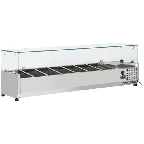 Refrigerated Servery Prep Top 1500mm 6xGN1/3 Depth 380mm | Stalwart DA-THV1500/380