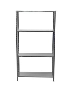 Commercial Galvanized Steel 4 Tier Shelving Unit 180kg Loading Capacity 900x300x1672mm | Stalwart DA-MS43