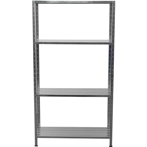 Commercial Galvanized Steel 4 Tier Shelving Unit 180kg Loading Capacity 900x300x1672mm | Stalwart DA-MS43
