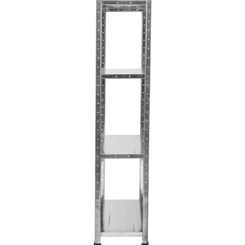 Commercial Galvanized Steel 4 Tier Shelving Unit 180kg Loading Capacity 900x300x1672mm | Stalwart DA-MS43