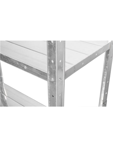 Commercial Galvanized Steel 4 Tier Shelving Unit 180kg Loading Capacity 900x300x1672mm | Stalwart DA-MS43