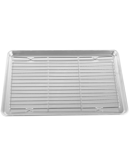 Commercial Stainless Steel Cooling Wire Rack for 66x46cm Baking Tray 600x400x15mm | Stalwart DA-CR6646