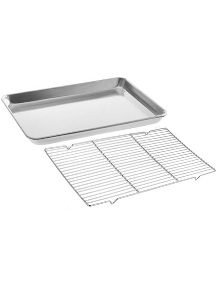 Commercial Stainless Steel Cooling Wire Rack for 46x33cm Baking Tray 380x280x15mm | Stalwart DA-CR3346