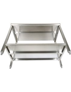 Professional Stainless Steel Work Table with Undershelf &amp 5cm Upstand 1200x600x950mm | Stalwart DA-SWT60120B 2