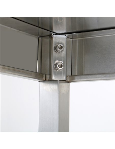 Professional Stainless Steel Work Table with Undershelf &amp 5cm Upstand 1400x600x950mm | Stalwart DA-SWT60140B