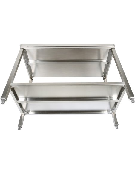 Professional Stainless Steel Work Table with Undershelf &amp 5cm Upstand 1600x600x950mm | Stalwart DA-SWT60160B