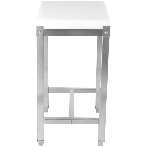 Commercial Stainless Steel Cutting Board Stand with Polyethylene Chopping Block 500x400x750mm | Stalwart DA-WH505670