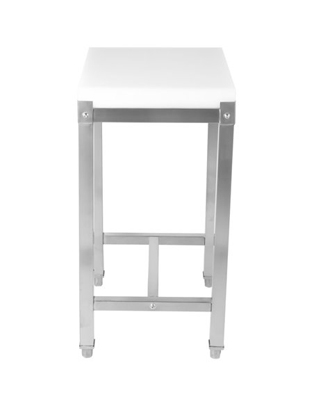 Commercial Stainless Steel Cutting Board Stand with Polyethylene Chopping Block 500x400x750mm | Stalwart DA-WH505670