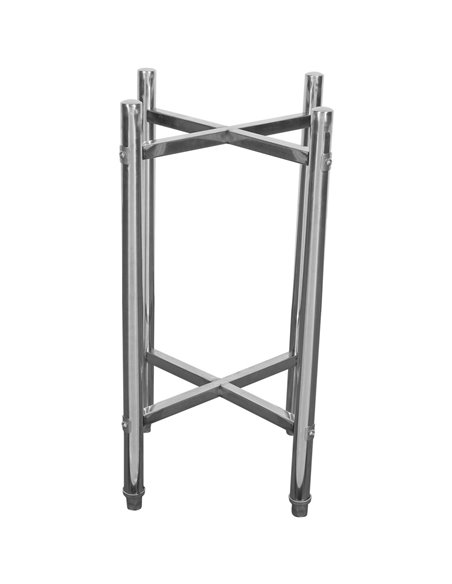 Commercial Stainless Steel Round Cutting Board Stand with Polyethylene Chopping Block 420x750mm | Stalwart DA-WHCY0301