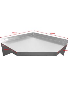 Wall Shelf Corner Unit Stainless Steel 600x600x300mm | Stalwart DA-WSCN6035 2