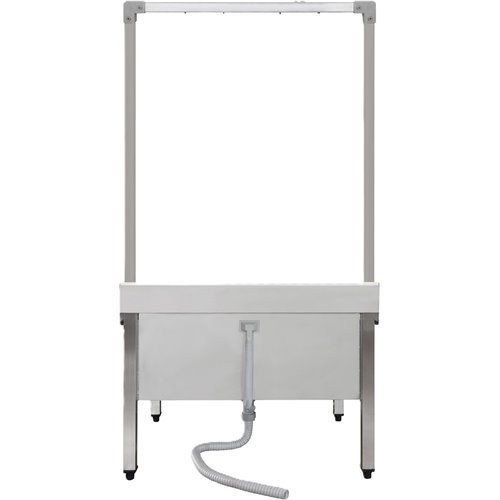 Commercial Stainless Steel Mop Sink with High Rack &amp 2-in-1 Mop Holder 800x600x550mm | Stalwart DA-SMSJYHR8060