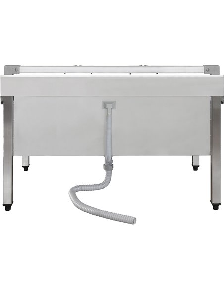 Commercial Stainless Steel Mop Sink with Low Rack &amp 2-in-1 Mop Holder 1000x600x550mm | Stalwart DA-SMSJYLR10060