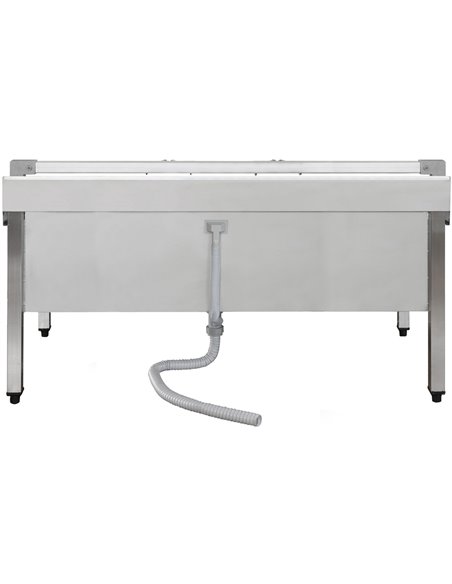 Commercial Stainless Steel Mop Sink with Low Rack &amp 2-in-1 Mop Holder 1200x600x550mm | Stalwart DA-SMSJYLR12060
