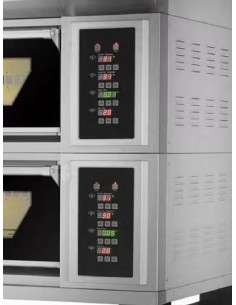 Bakery oven Electric 2 chambers 4 x 400x600mm trays 400°C Digital controls 13.2kW 380V | Stalwart DA-HTD40KI 2